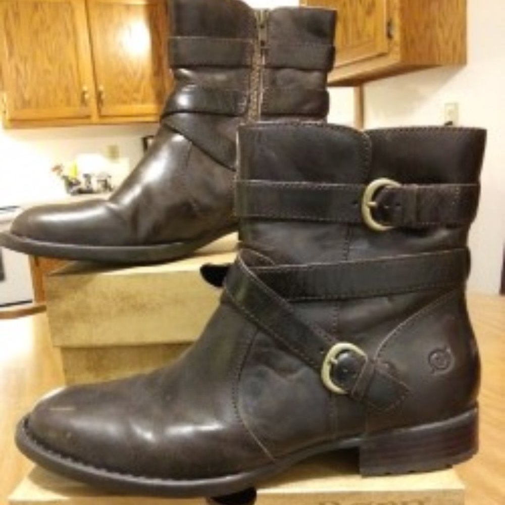 Born Brown Leather Booties